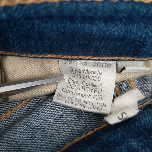 RAG & BONE \ Mid-Rise Skinny Destroyed Blue Jeans Sz 26 - Picture 16 of 16